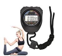 Nybhyjka Portable Sports Watch, Portable Timer Watch, Waterproof Time for Fitness, Yoga Running Swimming Clock Home Baking Timer with Large Display for Referee,