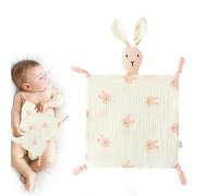 Nybhyjka Security Blanket For Kids | Cotton Security Blanket Breathable Soothing Towel - Bunny Stuffed Animals Breathable Soothing Towel For