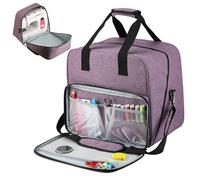 Nybhyjka Sewing Machine Carrying Case | Sewing Storage Case Multiple Pockets | Waterproof Protective Accessories Tote Bag for Fabrics, Manuals