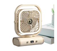 Nybhyjka Small Fan for Desk,Desk Cooling Table Fan Quiet | Adjustable Tilt Portable Battery Operated Cool Gadgets with Night Light for Travel Accessories Desktop Home Apartment