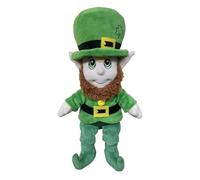 Nybhyjka St Patrick's Day Plush Doll With Hat 14.17 Inch Irish Green Hats Leprechaun Dwarf Leprechaun Plush Boy Girl Toy Green St Patrick Day Shelf Decoration Accessory