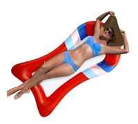 Nybhyjka Swimming Pool Float Tanning Bed, Pool Lounge Float Mesh - Fold a Raft of Salon Sun Bathing with Net - Tanning Lying Raft Comfortable Tanning Accessories