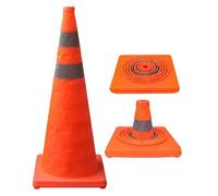 Nybhyjka Traffic Safety Cones - Reflective Orange Safety Caution Cones | Stable Waterproof Barrier Caution Equipment for Street School Driveway Industrial Soccer Practice Playground Parking Kids