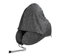 Nybhyjka Travel Neck Pillows for Airplanes - Washable Hooded Memory Foam Portable Support | Airplane Neck Support,for Car Road Trip Airport Trips Picnic Offices Break Naptime Reading Sitting Bed