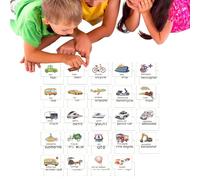 Nybhyjka Vocabulary Building Flash Cards, Common Word Flash Cards - 24 Sheets High Frequency Word Teaching Cards - Teaching Materials for Learning