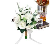 Nybhyjka Wedding Bouquets for Bride - Artificial Wedding Bouquets for Bride,Home Decor for Birthday Ceremony Holiday Fall Engagement Party Church Reception Bridesmaid Women
