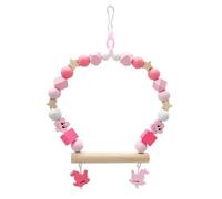 Nybhyjka Wooden Bird Swing, Bird Perch Stand, Rocking Gym for Cockatiel, Lovebird, Budgie, Bird Cage Accessories to Balance, Exercise & Training
