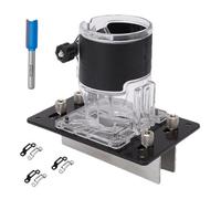 Nybhyjka Woodworking Router Bracket | 2 in 1 Mortising Jig - Accurate Slotting Jig Bracket for Furniture Panel Connections Wardrobe Window Frame