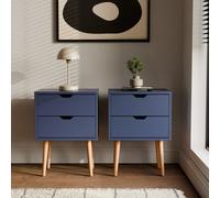 Gfw Nyborg Pair Of 2 Drawer Bedsides Nightshadow