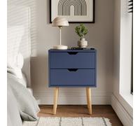Gfw Nyborg Single 2 Drawer Bedside Nightshadow