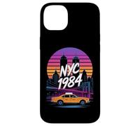 NYC 1984 Retro New York Taxi Skyline Sunset Case for iPhone 14 Plus