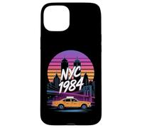 NYC 1984 Retro New York Taxi Skyline Sunset Case for iPhone 15 Plus