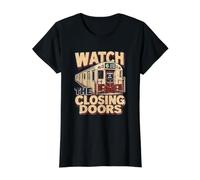 NYC 6 Train Bronx Manhattan Lexington Avenue Commuter Value Graphic T-Shirt, Women, Black, XS