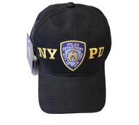 NYC FACTORY NYPD Baseball Hat New York Police Department Black & Gold One Size