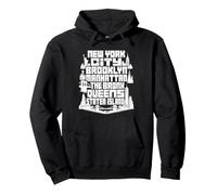 NYC New York City Boroughs Skyline Brooklyn Manhattan Pullover Hoodie