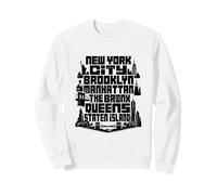 NYC New York City Boroughs Skyline Brooklyn Manhattan Sweatshirt
