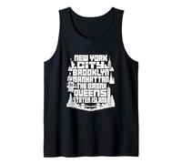 NYC New York City Boroughs Skyline Brooklyn Manhattan Tank Top
