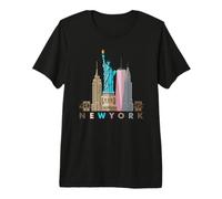 NYC New York City Skylines Statue of Liberty Premium T-Shirt