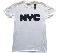 NYC New York Color Men's New York City Cotton T-Shirt in White | Size: XL NYC New York Color White XL