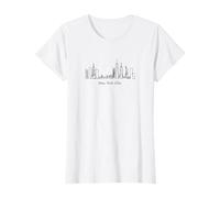 NYC Skyline Sketch with Cute Heart New York City I Love NYC T-Shirt