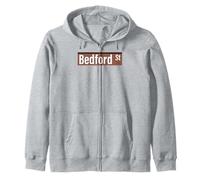 NYC Street Signs Bedford St West Village for Men and Women Zip Hoodie