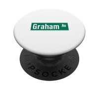 NYC Street Signs Graham Ave for Men and Women PopSockets Adhesive PopGrip