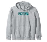 NYC Street Signs St Marks Place for Men and Women Zip Hoodie