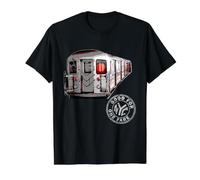 NYC Subway Train Car Retro New York City Subway Token Value Graphic T-Shirt, Men, Black, L