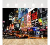 NYC Time Square Building Photo Photography Backdrop Taxi New York Fashion Street Party Background Adult Portrait Props Banner 440x300CM