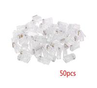NYCEMAKEUP 50pcs 10P10C RJ45 RJ48 RJ50 Cat5E UTP Ethernet Connector Modular Crystal Plug 10-Pin Cable Connector