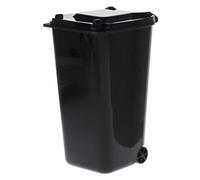 NYCEMAKEUP Mini Wheelie Trash Can Pen Holder Storage Bin Desktop Organizer Garbage Bucket Trash Can Kitchen White