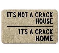 NYDECOR Farmhouse Welcome Mat for Front Door It's Not A Crack House It's A Crack Home Door Mat Funny Doormat Home Floor Mats Non Slip Rubber Entrance Rug for Indoor Outdoor 17x28 inch