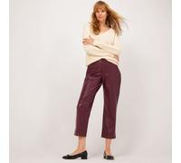 NYDJ Faux Leather Straight Leg Ankle Trouser BLACK SIZE 16