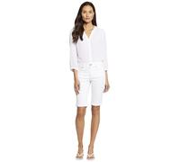 NYDJ Women's Briella Roll Cuff Jean Long Slimming Denim Shorts, Optic White, 4