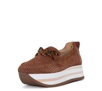 NYDJ Women's Fern Suede Sporty Loafer, Cognac, 6.5 UK