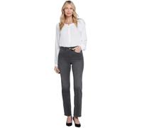 NYDJ Women's High Rise Marilyn Straight Jeans, Grey, 12