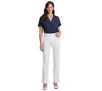 NYDJ Women's Linen Trouser Pants, Optic White, 6 30.5