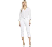NYDJ Women's Marilyn Straight Crop Cuff Jeans, White, 6