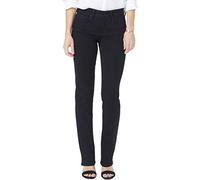NYDJ Women's Marilyn Straight Leg Jean, Black Bdm, 10