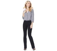 NYDJ Women's Petite Barbara Bootcut Jean, Black, 14