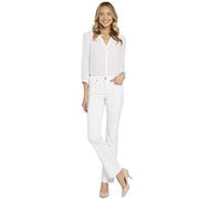 NYDJ Women's Petite Marilyn Straight Leg Jean, Optic White, 2