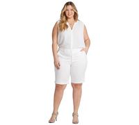 NYDJ Women's Plus Size Bermuda Short Denim, Optic White, 18W US