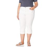 NYDJ Women's Plus Size Marilyn Crop Cuff Jean, White (Optic White), 14W