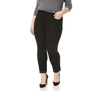 NYDJ Women's Plus Size Marilyn Straight Leg Jeans, Black, 14W