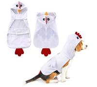 Nydotd Dog Halloween Chicken Costume Dog Hoodie Cosplay Sweatshirt for Small Medium Large Pet Thanksgiving Animal Clothes for French Bulldog Boston Terrier