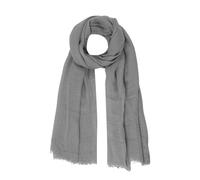 Nydotd Women Summer Cotton Linen Scarf Crinkle Long Beach Shawl Wrap hijab with Fringe, Light Grey, 71 x 35"