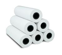 NYEAR A6 Thermal Paper 6 Rolls(110mm/4.3"width/7m long,Φ1.18") for portable printer,Quick-dry thicker brighter and the font is clearer to make the printing quality better -(1 Case - 6 Rolls)