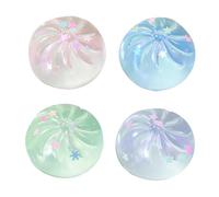 Nyeemya 4 Pack Small Buns Squishy Toys Fidget Sensory Toy Soft Squeeze Dough Dumpling Stress Ball Desk Toys Sequins Type One Size