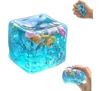 Nyeemya Ice Cube Soft Stress Relief Toys for Adults Therapy School Touch Pocket Laughter Memory Desk Blue One Size