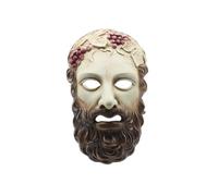Nyeemya Realistic Head Sculpture Cast Stone Mask for Party Ivory One Size
